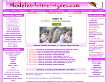 Tablet Screenshot of modeles-lettres-types.com